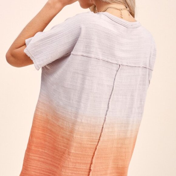 Peony Silver Dip-Dye Top - Picture 3 of 5